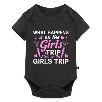 What happens on the girls' journey remains funny - Baby Premium short-sleeve bodysuit - black - Front