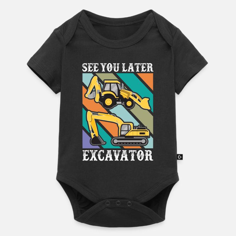 Wir Sehen Uns Später Bagger Lustiger Kleinkind - Baby Premium Kurzarmbody - Schwarz