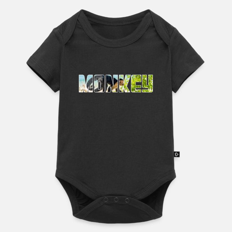 Affe - Baby Premium Kurzarmbody - Schwarz