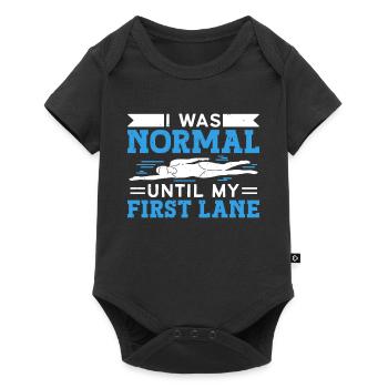 Schimmer Schwimmen J’étais normal jusqu’à mon premier - Body à manches courtes Premium Bébé - noir - Devant