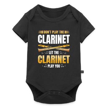 Ne jouez pas de clarinette, laissez le - Body à manches courtes Premium Bébé - noir - Devant