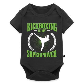 Kickboxer Martial Arts Kickboxing Kickboxen - Baby Premium Kurzarmbody - Schwarz - Vorne