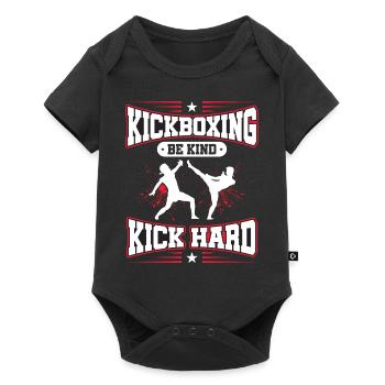 Kickboxer Martial Arts Kickboxing Kickboxen - Baby Premium Kurzarmbody - Schwarz - Vorne