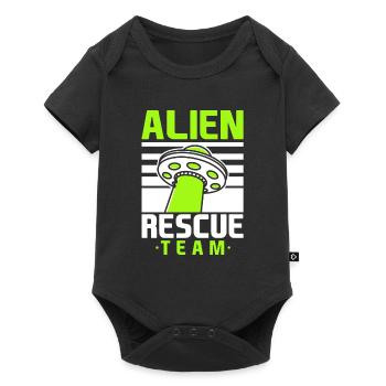 Außerirdisches Rettungsteam Ufo Space - Baby Premium Kurzarmbody - Schwarz - Vorne