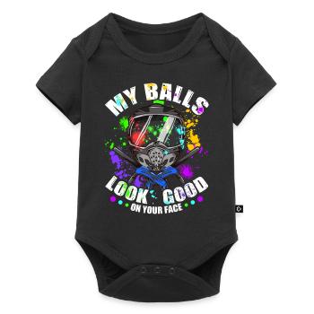 My balls look good on your face - Baby Premium short-sleeve bodysuit - black - Front
