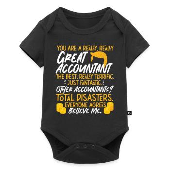 Comptable Comptable Comptable - Body à manches courtes Premium Bébé - noir - Devant