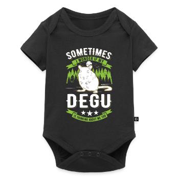 Degu owner shrub rat forest degu - Baby Premium short-sleeve bodysuit - black - Front