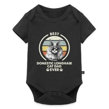 Cat Dad - Household Cat In Household Longhair - Baby Premium short-sleeve bodysuit - black - Front
