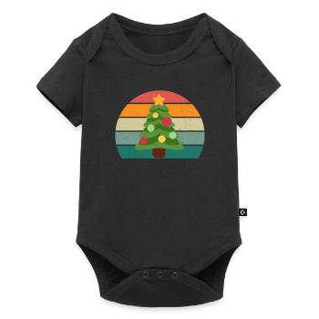 Père Noël Noël nuit Noël silencieux - Body à manches courtes Premium Bébé - noir - Devant