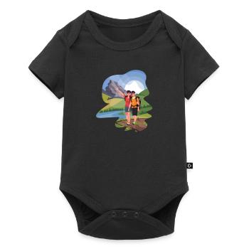 Randonneurs Randonneurs Montagnes Vallée de montagne Vallées Randonnée pédestre - Body à manches courtes Premium Bébé - noir - Devant