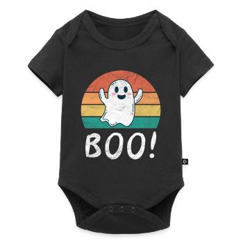 Little Ghost Witching Hour Halloween Ghost - Baby Premium short-sleeve bodysuit - black - Front