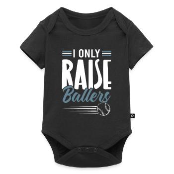Raise Ballers Baseball - Baby Premium short-sleeve bodysuit - black - Front
