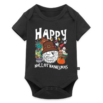 Hallothanksmas Golf Halloween Christmas - Baby Premium short-sleeve bodysuit - black - Front