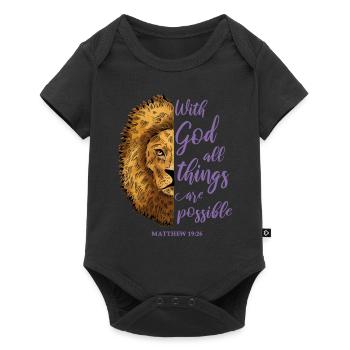 Citation pertinente Léo - Body à manches courtes Premium Bébé - noir - Devant
