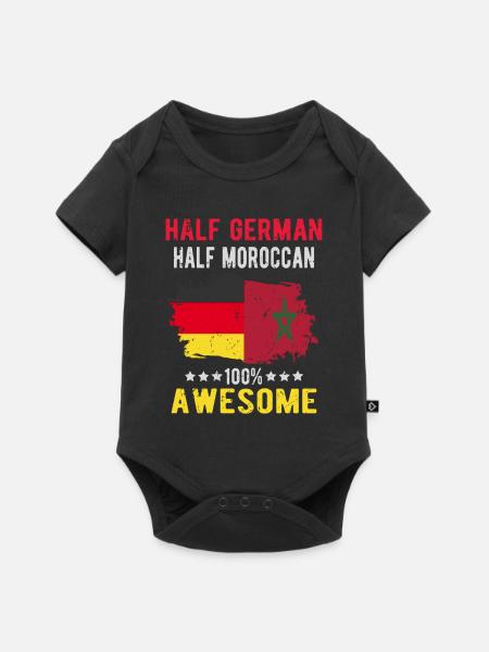Halb Deutsch Halb Marokkaner - Baby Premium Kurzarmbody - Schwarz