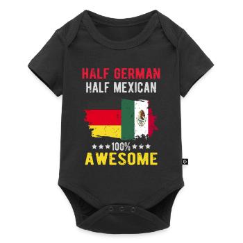 Half German half Mexican - Baby Premium short-sleeve bodysuit - black - Front
