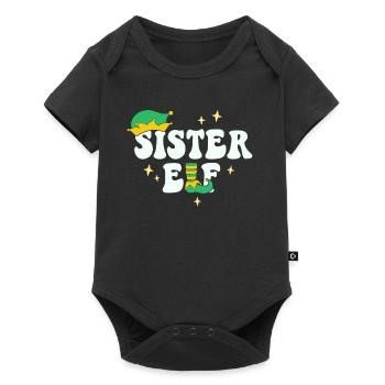 Sister Elf Matching Family Christmas Group Xmas - Baby Premium short-sleeve bodysuit - black - Front