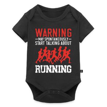 Running Runner Half Marathon - Baby Premium short-sleeve bodysuit - black - Front