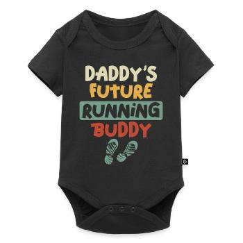 Running Runner Half Marathon Papa - Body à manches courtes Premium Bébé - noir - Devant