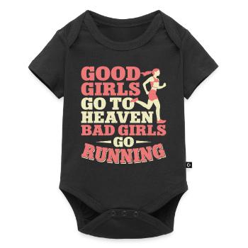 Running Runner Half Marathon - Baby Premium short-sleeve bodysuit - black - Front