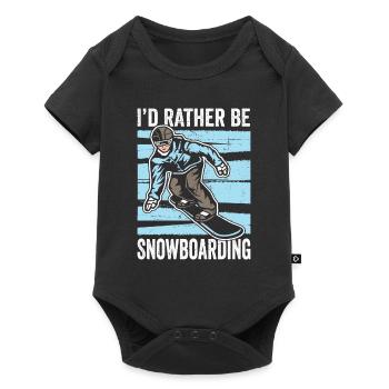Snowboarder Je préfère faire du snowboard - Body à manches courtes Premium Bébé - noir - Devant