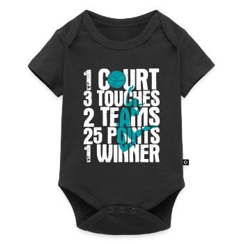 Volleyballer Spruch Für Volleyballspiel Volleyball - Baby Premium Kurzarmbody - Schwarz - Vorne