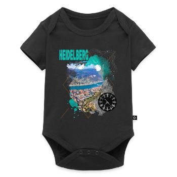 Heidelberg Allemagne City Skyline Vintage Retro - Body à manches courtes Premium Bébé - noir - Devant
