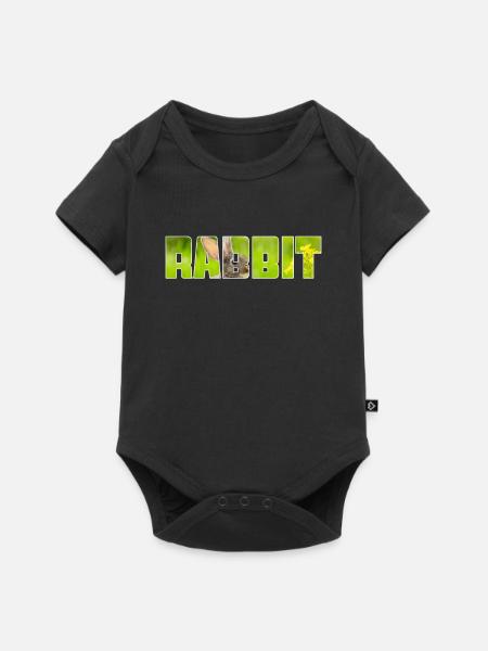 Hase - Baby Premium Kurzarmbody - Schwarz