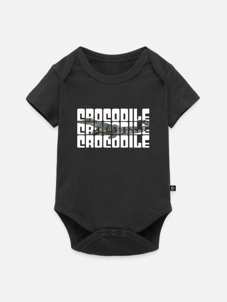 Krokodil - Baby Premium Kurzarmbody - Schwarz