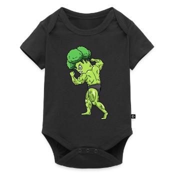 Brocoli Fitness Gym Motivation - Body à manches courtes Premium Bébé - noir - Devant