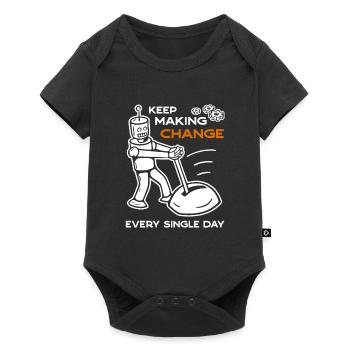 Continuez à faire des changements chaque jour - 6 - Body à manches courtes Premium Bébé - noir - Devant