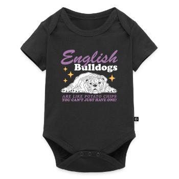 Bouledogue anglais Chien bouledogue anglais cadeau - Body à manches courtes Premium Bébé - noir - Devant