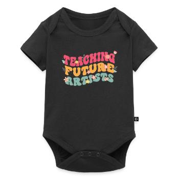 Future Artists Teach Flower Garden - Baby Premium short-sleeve bodysuit - black - Front