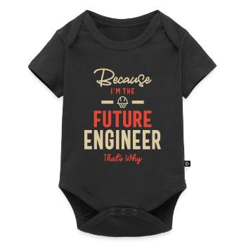 Future Engineer Job Occupation Birthday Worker - Baby Premium short-sleeve bodysuit - black - Front