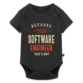 Software Engineer Job Occupation Birthday Worker - Baby Premium short-sleeve bodysuit - black - Front