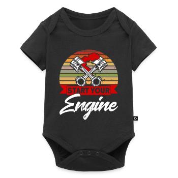 Autorennen Drag Racer Drag Race Geschenk - Baby Premium Kurzarmbody - Schwarz - Vorne