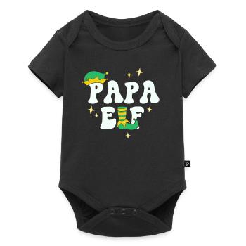 Papa Elf Matching Famille Noël Groupe Noël - Body à manches courtes Premium Bébé - noir - Devant