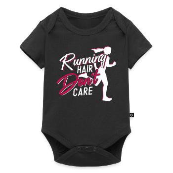 Running Runner Half Marathon Girl - Baby Premium Kurzarmbody - Schwarz - Vorne