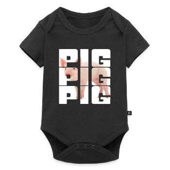 Cochon - Body à manches courtes Premium Bébé - noir - Devant