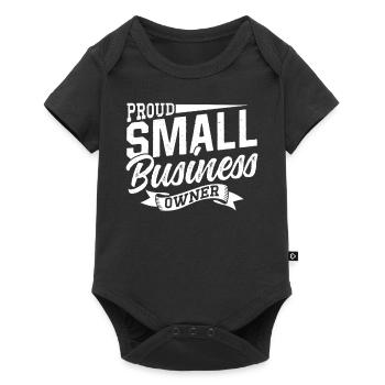 Proud owner of a small business founder - Baby Premium short-sleeve bodysuit - black - Front