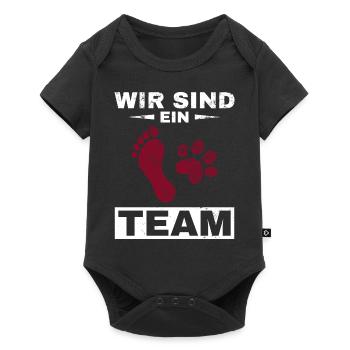 Hund, bester Feund Hundebesitzer Mann, Frau Hunde - Baby Premium Kurzarmbody - Schwarz - Vorne