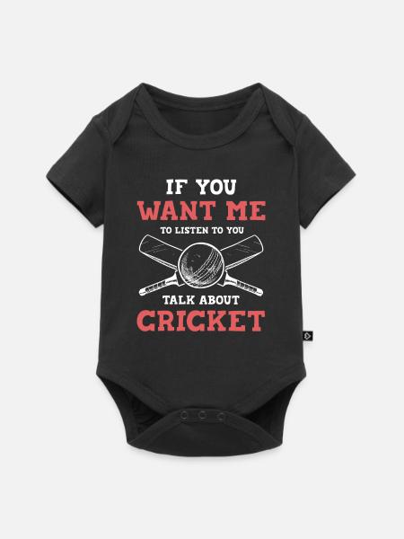 cricket sport - Baby Premium Kurzarmbody - Schwarz
