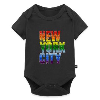 Arc-en-ciel New York City LGBT - Body à manches courtes Premium Bébé - noir - Devant