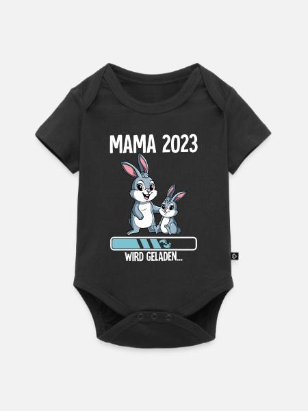 Werdende Mama 2023 - Baby Premium Kurzarmbody - Schwarz