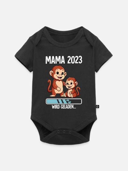 Werdende Mama 2023 - Baby Premium Kurzarmbody - Schwarz