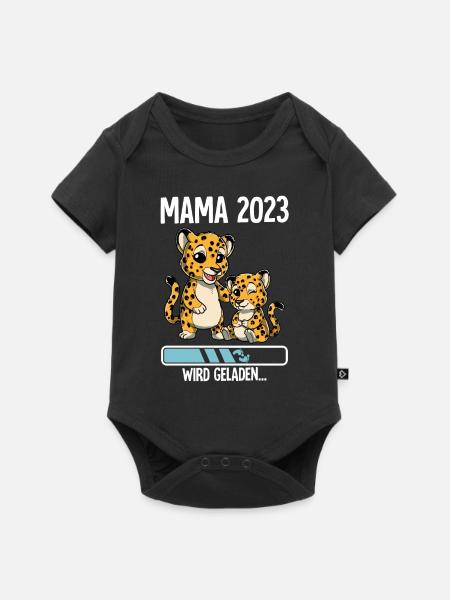 Werdende Mama 2023 - Baby Premium Kurzarmbody - Schwarz
