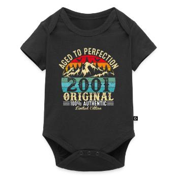 Aged to perfection 2001 Original - Baby Premium short-sleeve bodysuit - black - Front