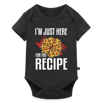 Je suis juste là pour la recette Pizza Making - Body à manches courtes Premium Bébé - noir - Devant