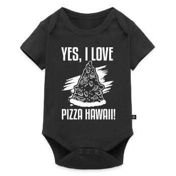 Yes, I Love Pizza Hawaii Funny Pizza Making - Baby Premium short-sleeve bodysuit - black - Front