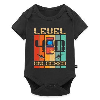 Level 40 Unlocked Arcade Machine Gamer 40. - Baby Premium short-sleeve bodysuit - black - Front